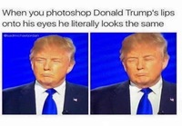Trumpin huulet silmiksi