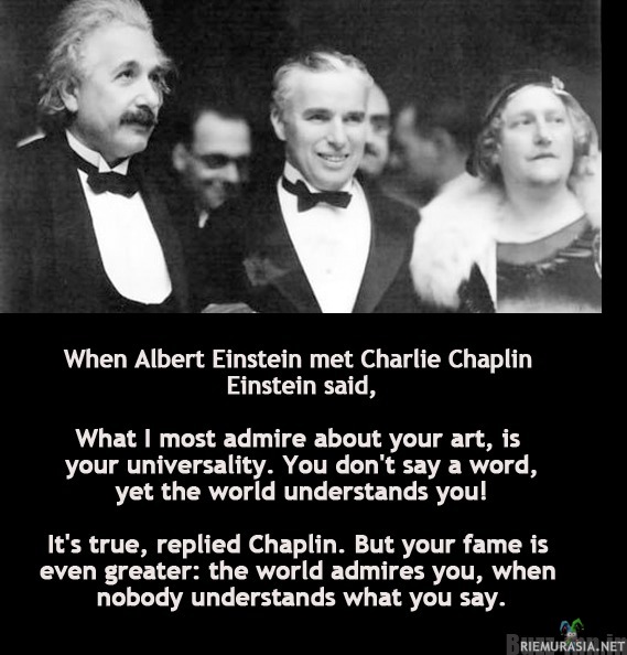 Albert Einstein ja Charlie Chaplin