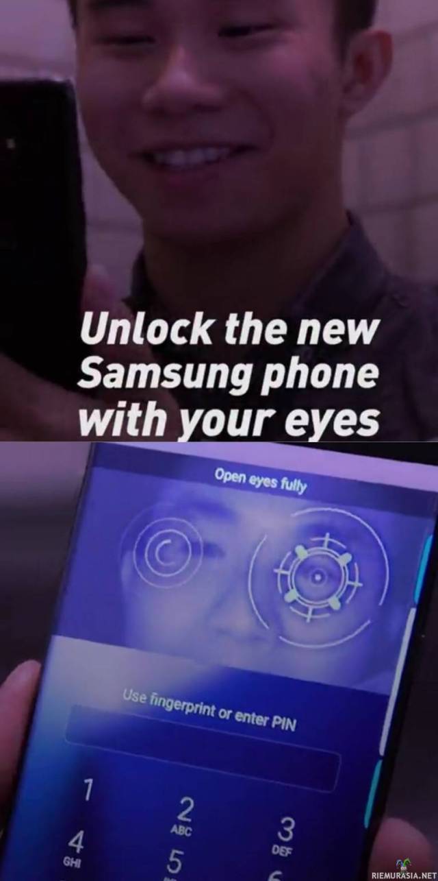 Samsungin silmäskannerilukko