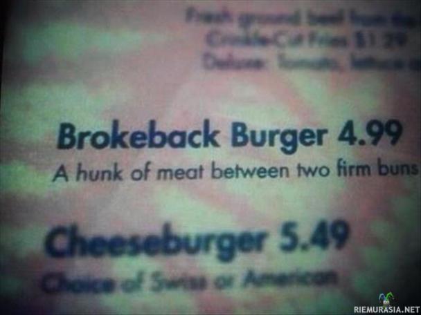 Brokeback Mountain burgeri