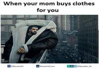 Äidin ostamat vaatteet