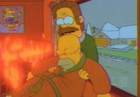 The Simpsons - Ned Flanders saves Homer from a fire