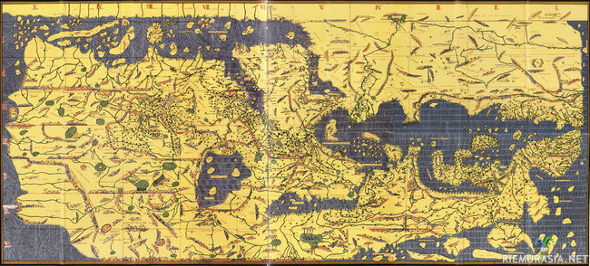 Tabula Rogeriana - Arabi maantieteilijä al-Idrisin vuonna 1154 valmistunut maailmankartasto.
Idrisi mainitsee Finnmark sekä Tabast nimiset alueet, joiden on arveltu tarkoittaneen Lounais-Suomea (Finland) sekä Hämettä (Tavast). Idrisi kertoo myös kolmesta niissä sijaitsevasta kaupungista tai kauppapaikasta. Ragvalda, Qalamark ja Aboa.

Pohjoinen on kartan alareunassa.