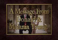 Donald Trumpin ja Melanian viesti