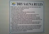Dry Sauna Rules