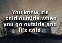 Kun ulkona on kylmä