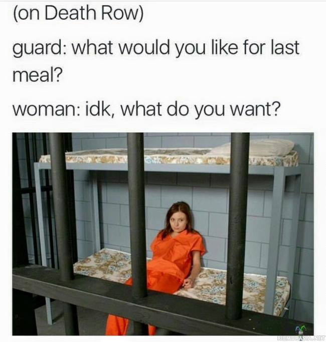 Naisen viimeinen ateria - Päätöksen vaikeuksia
