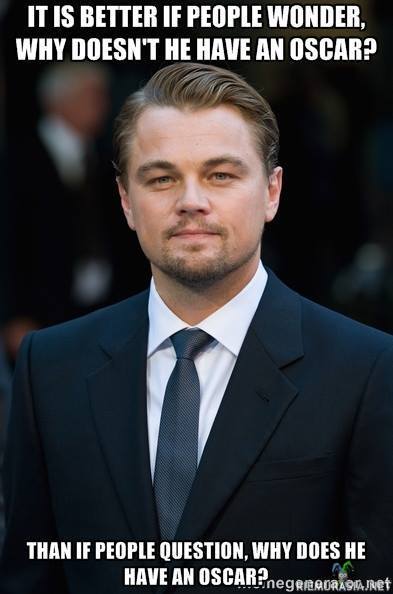 DiCaprio ja Oscarin omistaminen