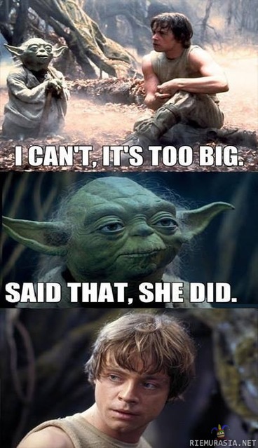 Yoda ja Luke - Dagobahin kovin kanki heittää rujoa läppää