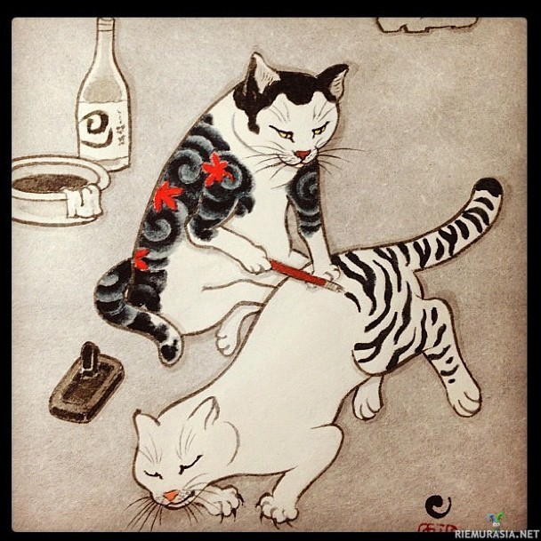 Kissat tatuoi - Mirrille tiikerinraidat
