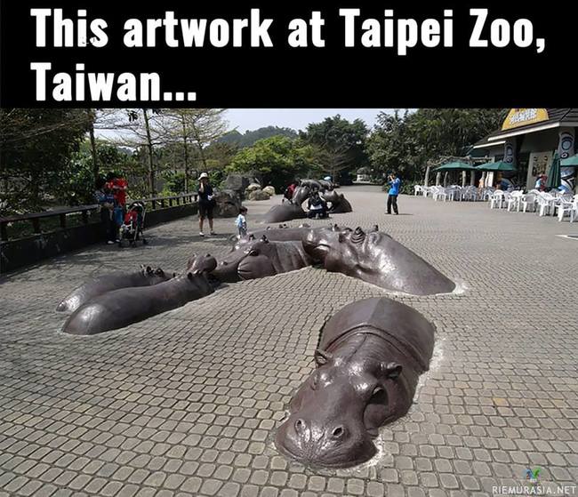 Taipein eläintarhan taidetta