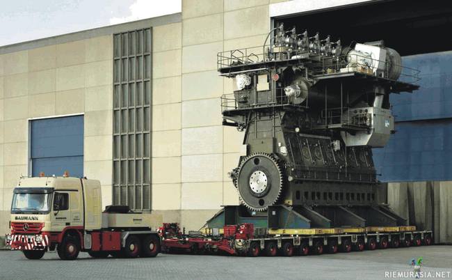 Dieselmoottori - Wärtsilä RT-flex96C kuuluu maailman suurimpiin dieselmoottoreihin ja sen käyttötarkoitus on toimia suurten rahtilaivojen voimenlähteenä.