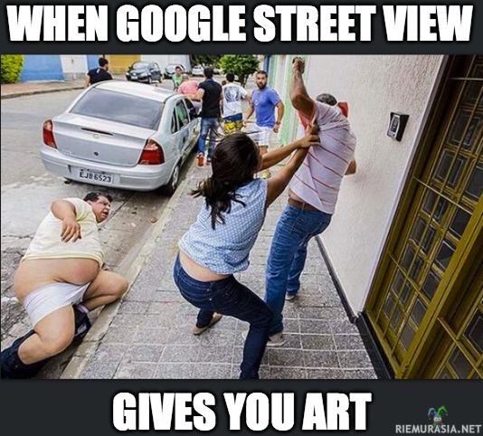 Kun google street view tarjoaa taidetta