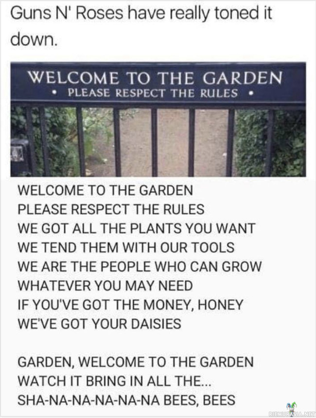 Guns n roses - welcome to the garden