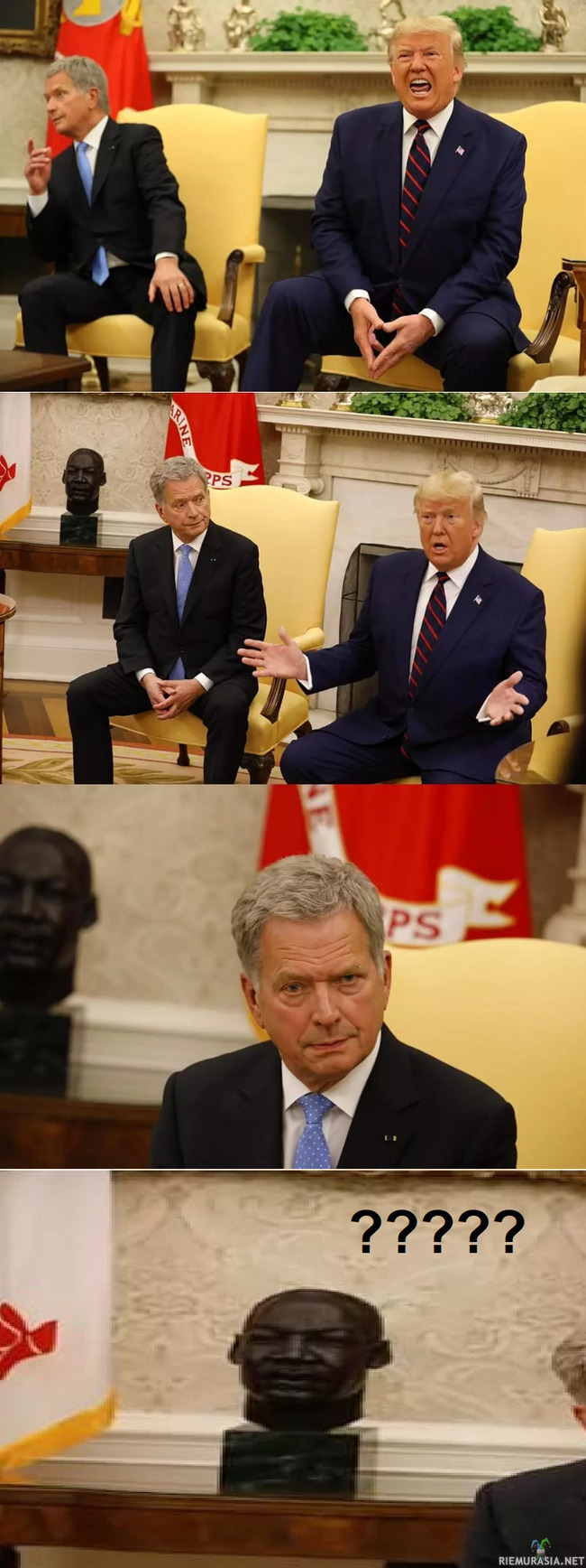 Sauli Niinistö tapaa Donald Trumpin - Tunteiden paloa presidenttien tapaamisessa.
