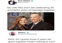 Rita ja Tom Hanksin 30-vuotis hääpäivä