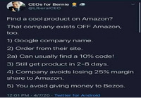 Bezos tarvitsee rahasi. Tai sitten ei.