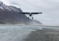 Laskeutuminen Alaskassa