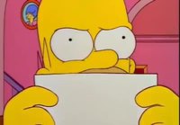 Homer napsahtaa kiitoskortista