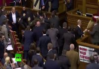 Tappelu Ukrainan parlamentissa