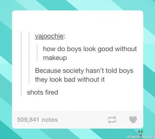Boys without makeup - Koska yhteiskunta