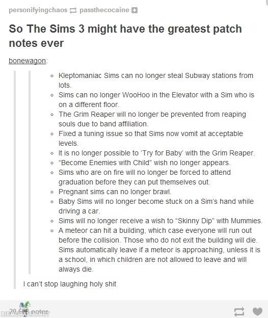 Sims päivityksiä