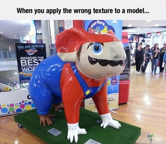 Väärät tekstuurit - Mario ei voi hyvin