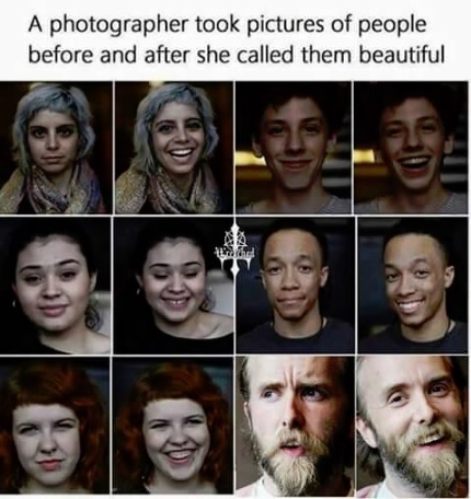 Olet kaunis - Reaktiot ennen ja jälkeen kun valokuvaaja kehuu