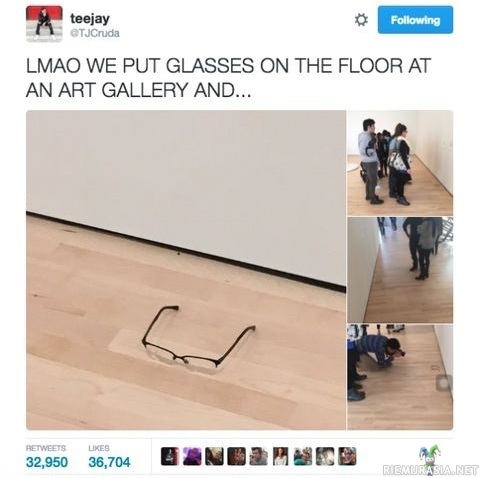 Lasit taidenäyttelyssä