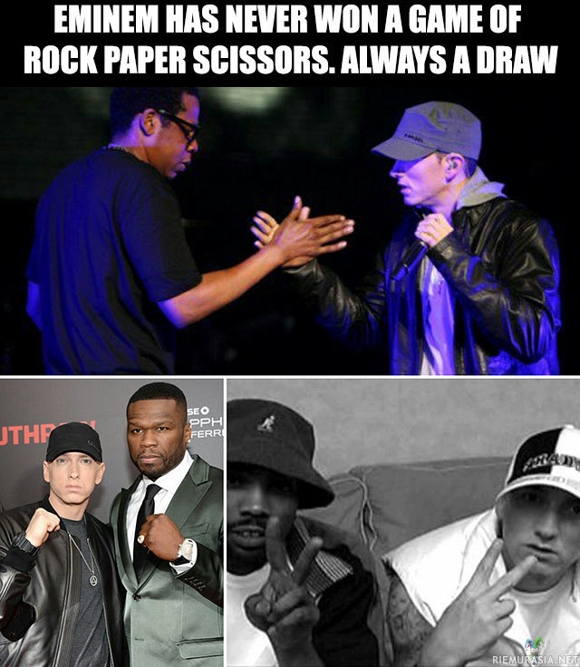 Kivi paperi sakset -peli - Eminem on tässä huono