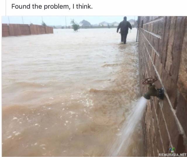 Ongelmat tulvaan löytyneet