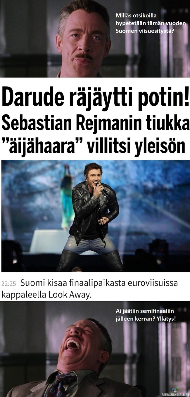 Euroviisut 2019 - Ei ollut tarpeeksi tiukka äijähaara.