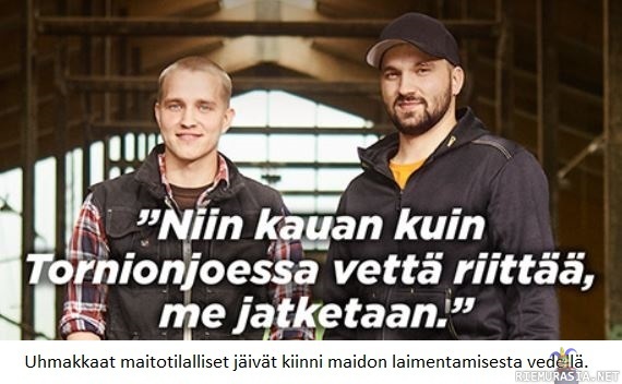 Maitoveljekset - Valio tutkii maidon laimentamisjupakkaa.