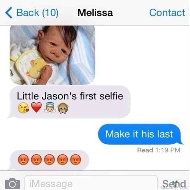 Melissan mieli pahoitettu&#039;d - Eka selfie jee..