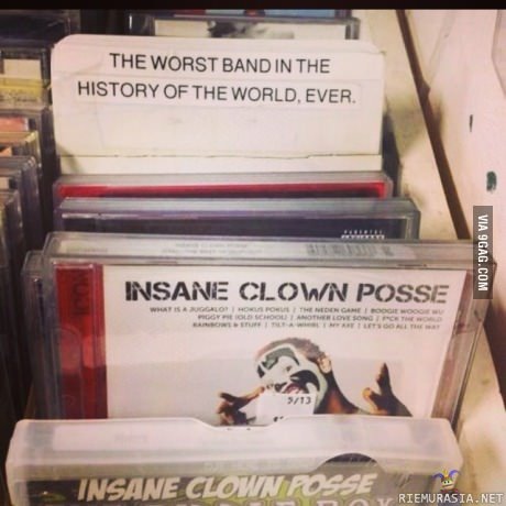 Levykaupassa - Levykaupassa ollaan tätä mieltä Insane clown possen musiikista