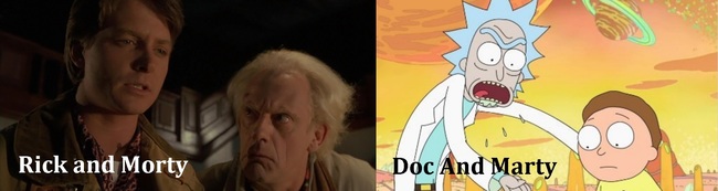 Rick and Morty vs. Doc and Marty - Kuin neljä marjaa.