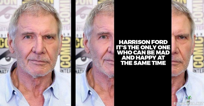 Harrison Ford - Mies osaa olla iloinen ja tuikea yhtäaikaa