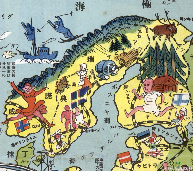 Japanilainen näkemys pohjoismaista vuodelta 1932