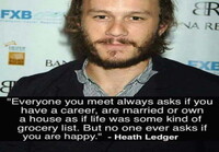 Heath Ledger ja onnellisuus