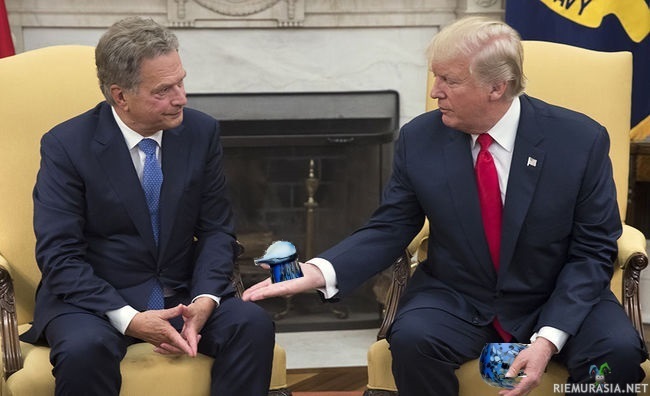 Niinistö ja Trumppi - Osallistuu meemikisaan: https://www.riemurasia.net/kuva/Sauli-Niinisto-ja-Donald-Trump-meemikisa/208010