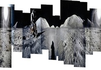 360 asteen panoraamakuva kuusta Apollo 17 laskeutumispaikalta