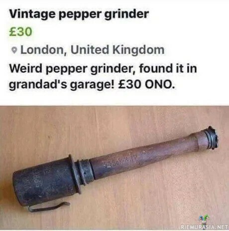 Isoisän pippurimylly myytävänä - Vintage tai jotain