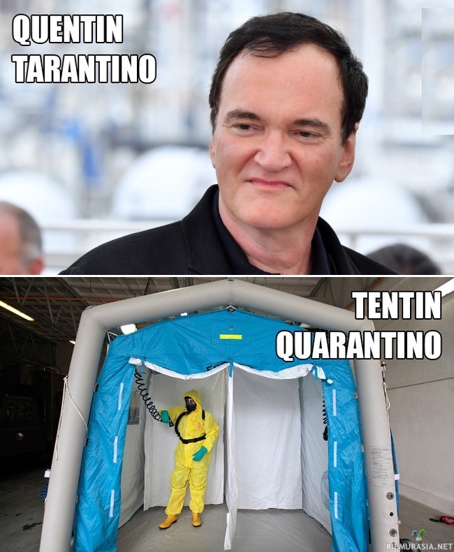 Quentin in tent