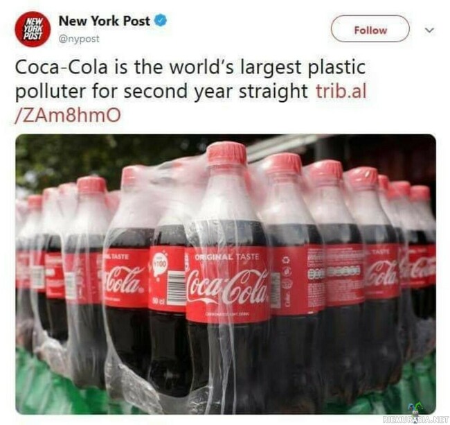 Coca-Cola - Vedestä sinä olet tehty, ja veteen sinun pitää jälleen menevän