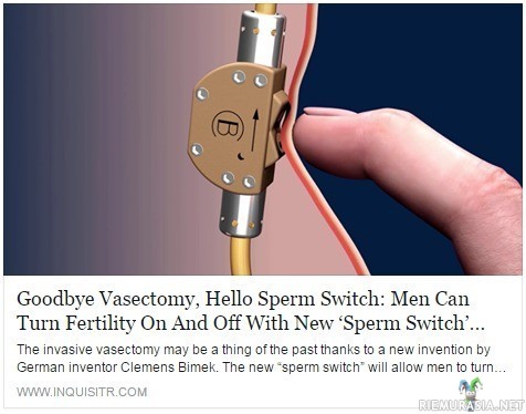 Hyviä uutisia miehille - Spermakytkin on vihdoin täällä