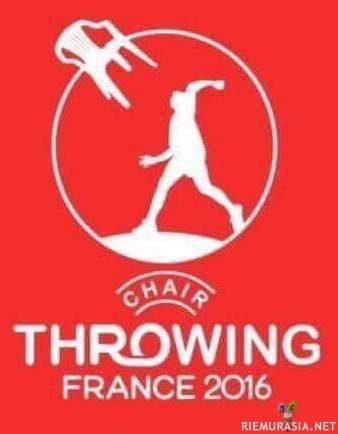 Ranskan EM-kisojen uusi epävirallinen logo - Tässä pitää tietää että fanit ovat alkaneet heittämään tuoleja kilpaa.