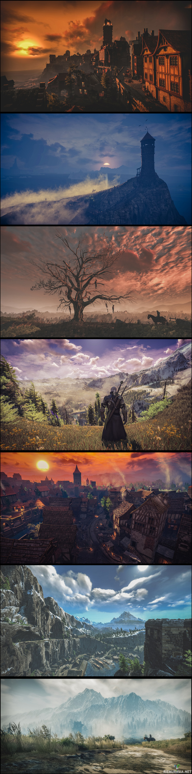 Witcher 3 pelimaailmasta kuvia - Virtuaalista valokuvaamista pitkin poikin Witcherin maailmaa. Vielä on paljon paikkoja zoomailtavana...