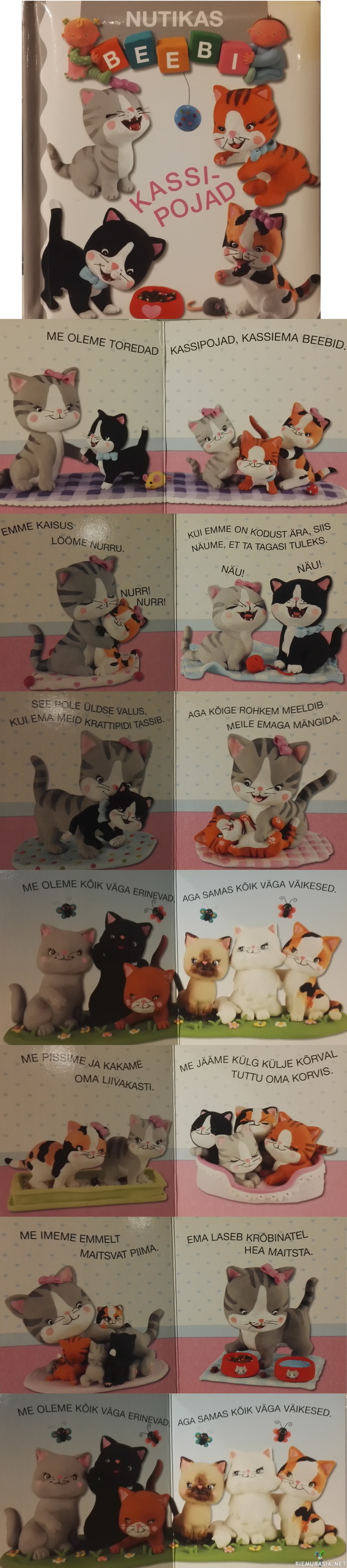 Kassipojad full edition!! - Tähän liittyen https://www.riemurasia.net/kuva/Virolaiset-kissat/195440

Toivoin joululahjaksi viron kielistä lasten kissakirjaa, koska onhan se nyt vaan niin hauskaa. Sain ja jaan sen teillekin. 