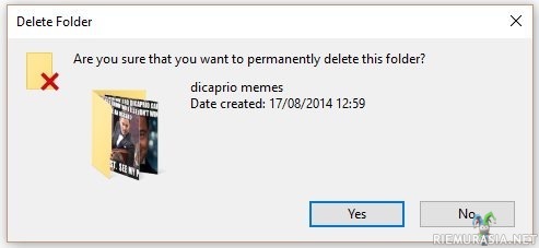 Hyvästi Dicaprio memet - A meme has come to an end.