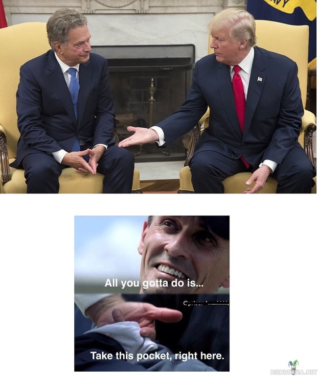 Sauli ja Donald - Osallistuu meemikisaan: https://www.riemurasia.net/kuva/Sauli-Niinisto-ja-Donald-Trump-meemikisa/208010
